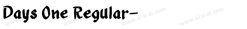 Days One Regular字体转换
